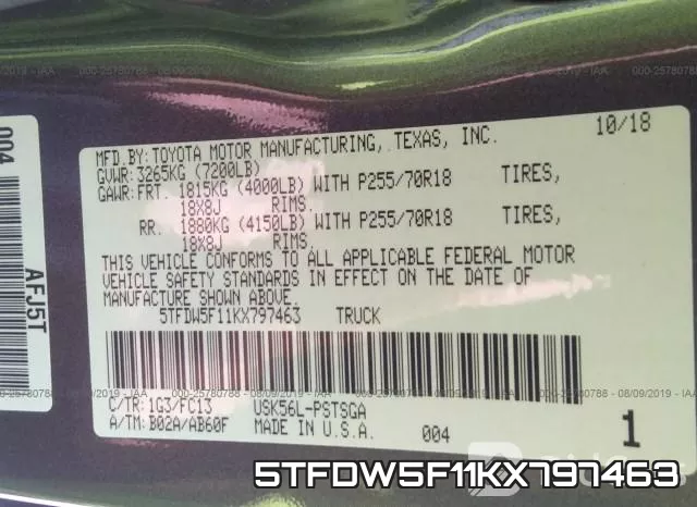 5TFDW5F11KX797463 фото 10