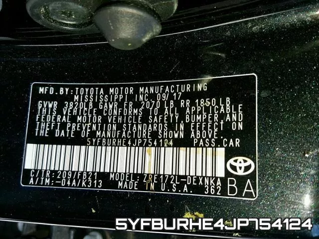5YFBURHE4JP754124 фото 2
