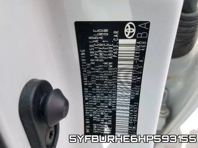 5YFBURHE6HP593155 фото 2