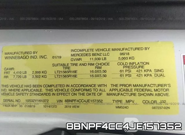 8BNPF4CC4JE157352 фото 10