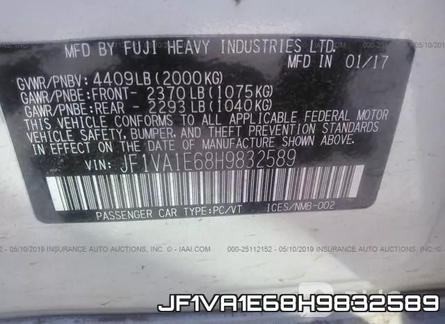 JF1VA1E68H9832589 фото 10