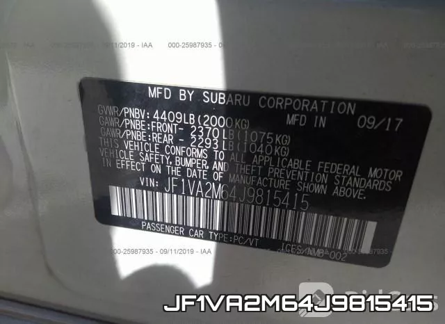 JF1VA2M64J9815415 фото 10