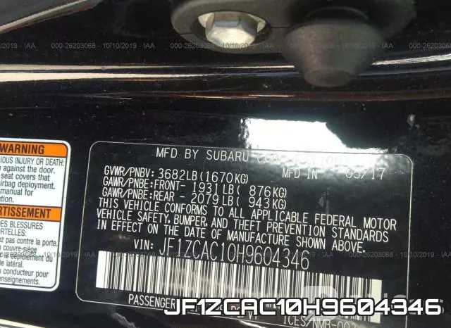 JF1ZCAC10H9604346 фото 10