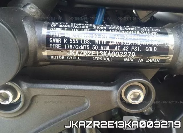 JKAZR2E13KA003279 фото 2