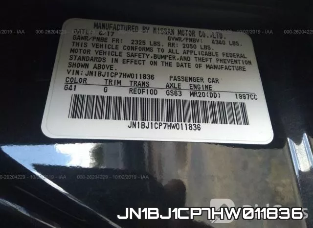 JN1BJ1CP7HW011836 фото 10