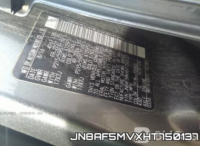 JN8AF5MVXHT750137 фото 10