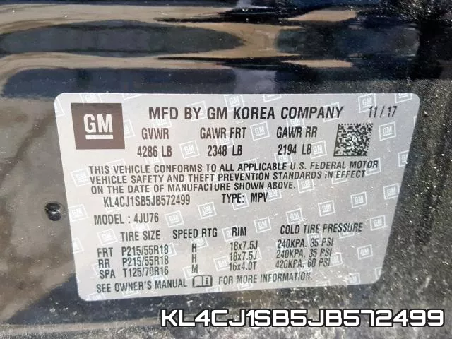 KL4CJ1SB5JB572499 фото 2