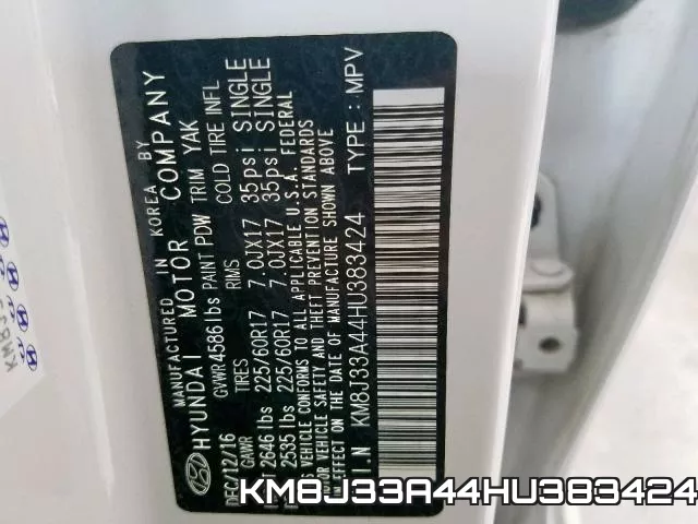 KM8J33A44HU383424 фото 2