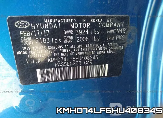 KMHD74LF6HU408345 фото 10