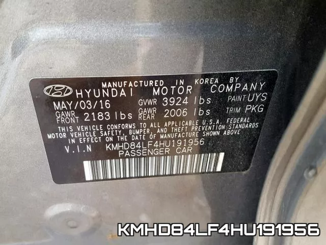 KMHD84LF4HU191956 фото 2