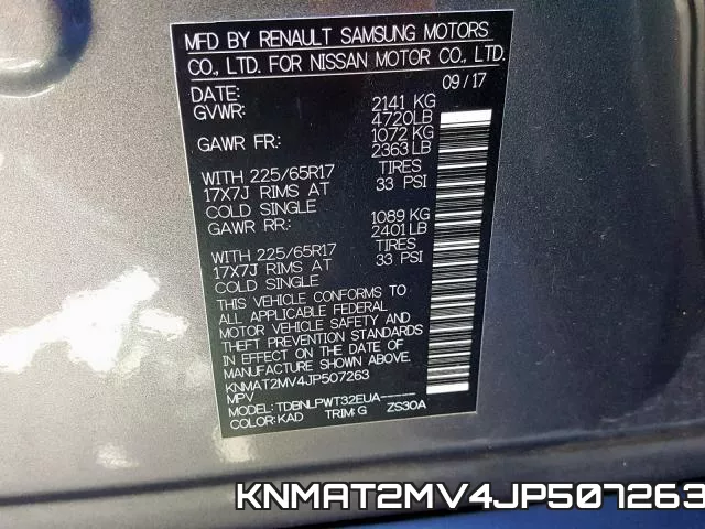 KNMAT2MV4JP507263 фото 2