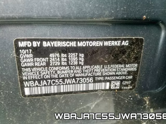 WBAJA7C55JWA73056 фото 2