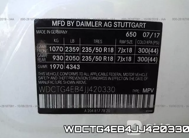 WDCTG4EB4JJ420330 фото 10