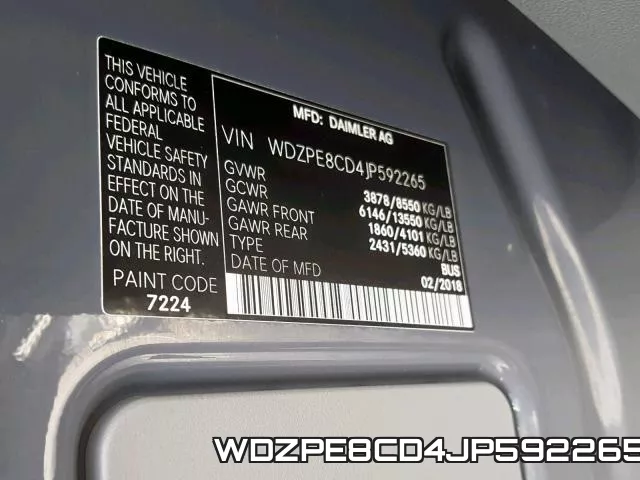 WDZPE8CD4JP592265 фото 2