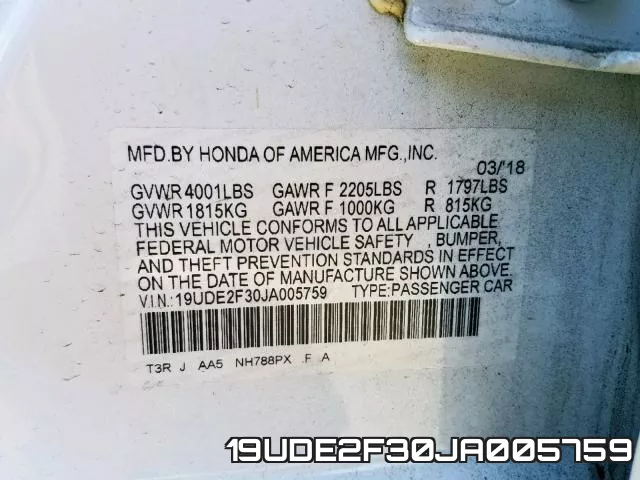 19UDE2F30JA005759 фото 2