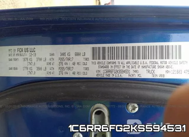 1C6RR6FG2KS594531 фото 10