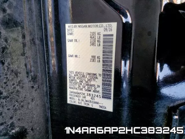 1N4AA6AP2HC383245 фото 2