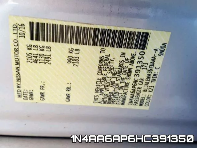 1N4AA6AP6HC391350 фото 2