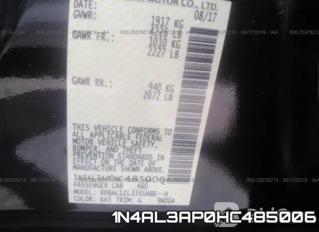 1N4AL3AP0HC485006 фото 10