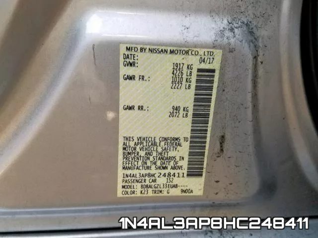 1N4AL3AP8HC248411 фото 2