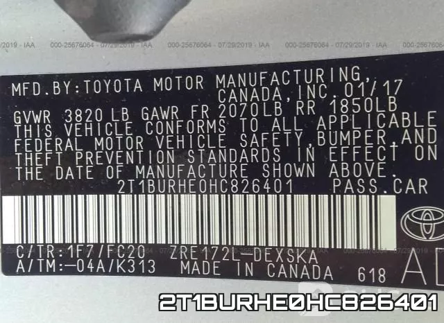 2T1BURHE0HC826401 фото 10