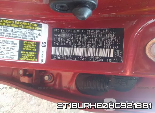 2T1BURHE0HC921881 фото 10