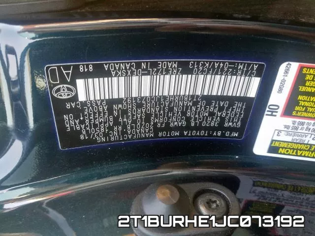 2T1BURHE1JC073192 фото 2