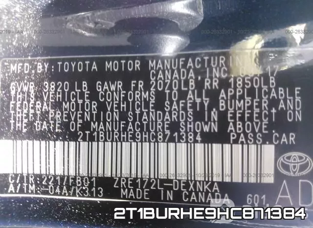 2T1BURHE9HC871384 фото 10