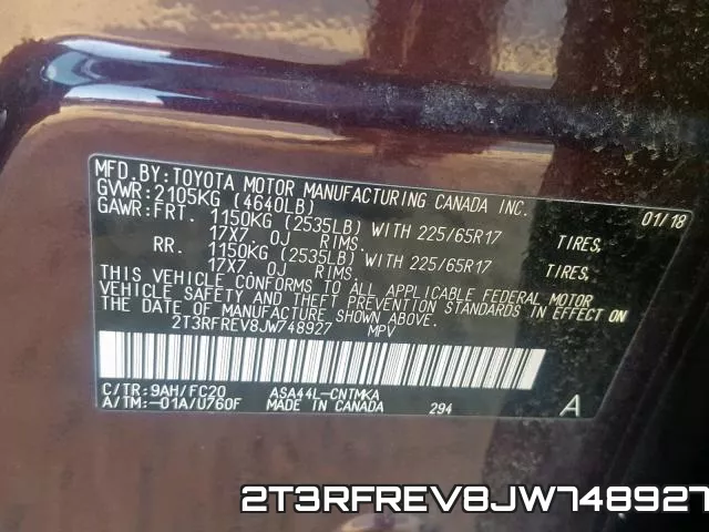 2T3RFREV8JW748927 фото 2