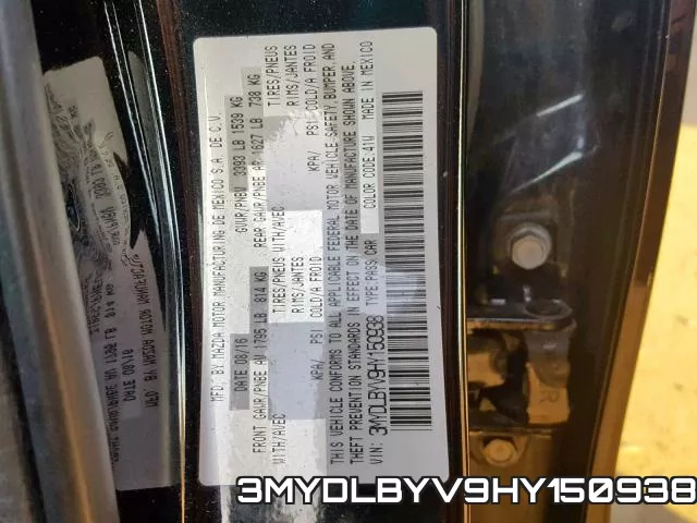 3MYDLBYV9HY150938 фото 2