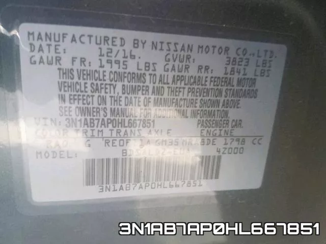 3N1AB7AP0HL667851 фото 2