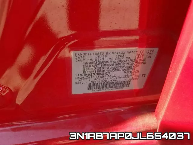 3N1AB7AP0JL654037 фото 2