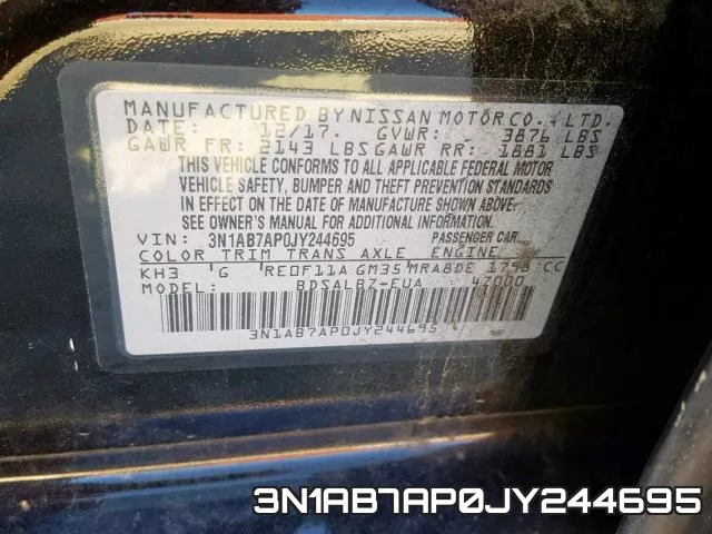 3N1AB7AP0JY244695 фото 2