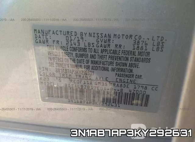 3N1AB7AP3KY292631 фото 10