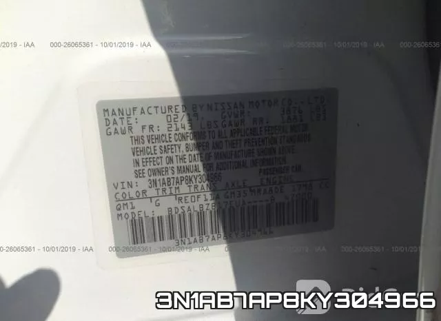 3N1AB7AP8KY304966 фото 9