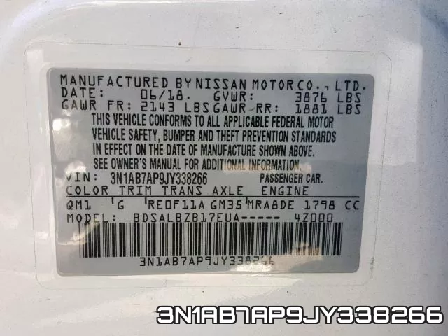3N1AB7AP9JY338266 фото 2