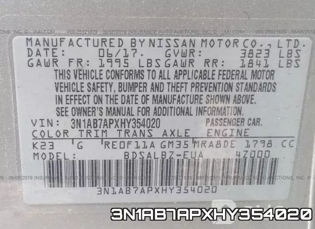3N1AB7APXHY354020 фото 10