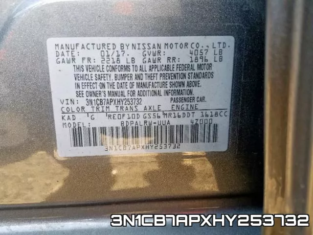 3N1CB7APXHY253732 фото 2