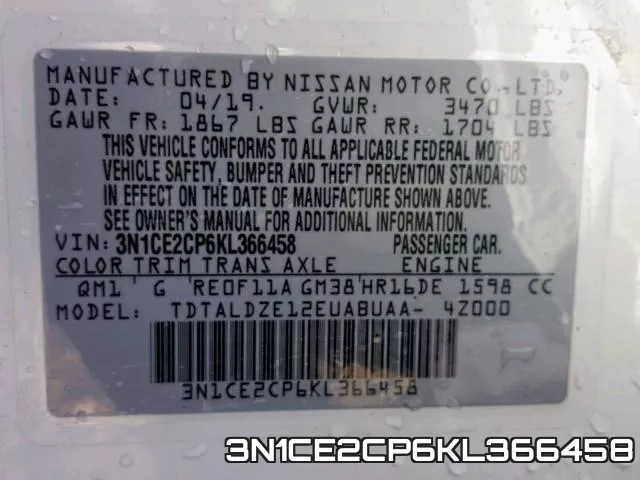 3N1CE2CP6KL366458 фото 2