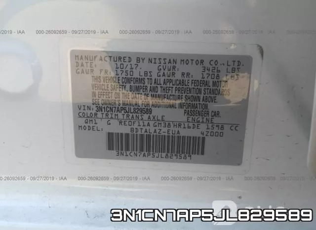 3N1CN7AP5JL829589 фото 10