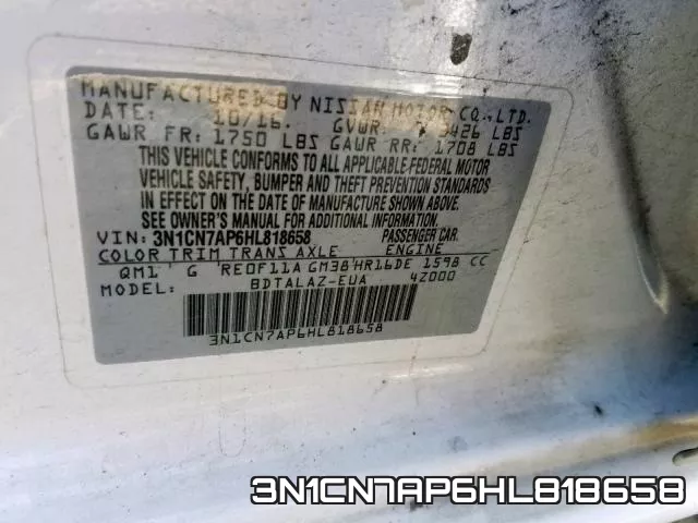 3N1CN7AP6HL818658 фото 2