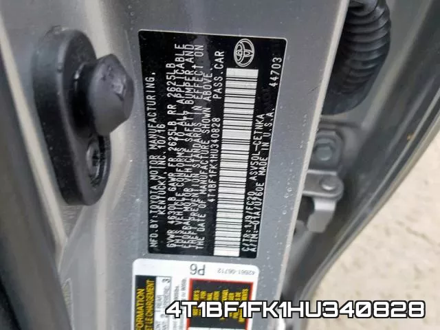 4T1BF1FK1HU340828 фото 2