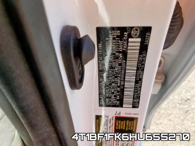 4T1BF1FK6HU655270 фото 2