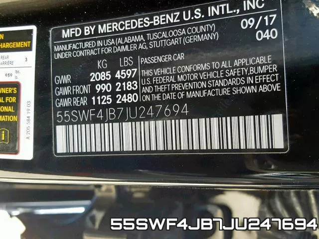 55SWF4JB7JU247694 фото 2