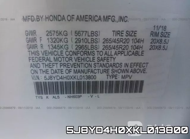 5J8YD4H0XKL013800 фото 10