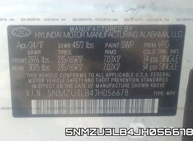 5NMZU3LB4JH056678 фото 10