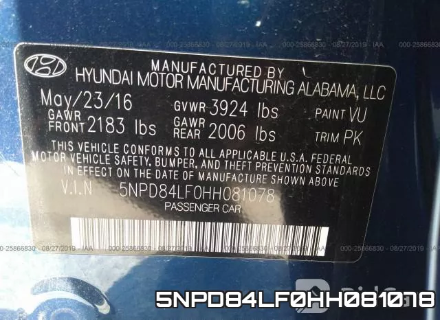 5NPD84LF0HH081078 фото 10