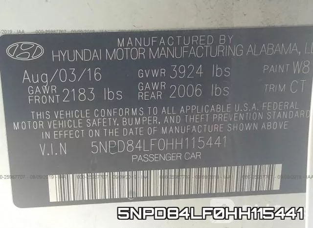 5NPD84LF0HH115441 фото 10