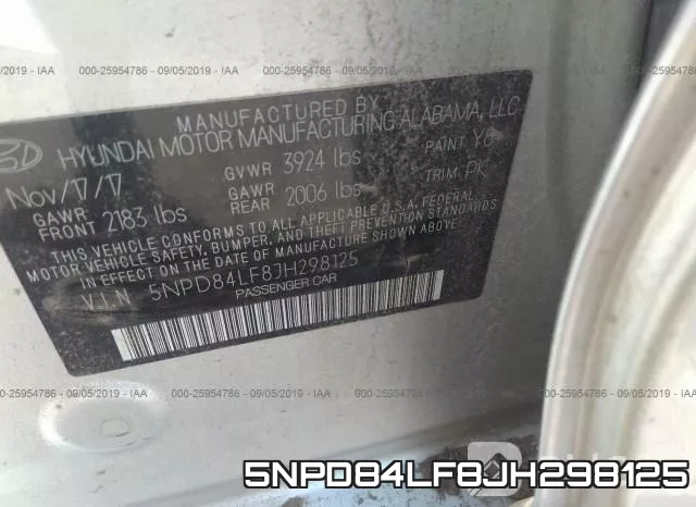 5NPD84LF8JH298125 фото 10
