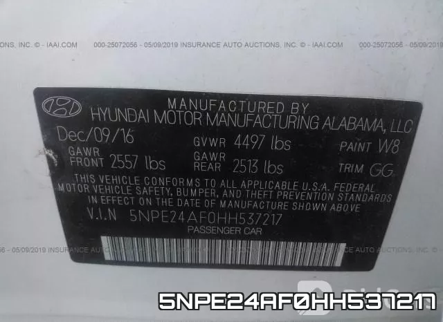 5NPE24AF0HH537217 фото 10